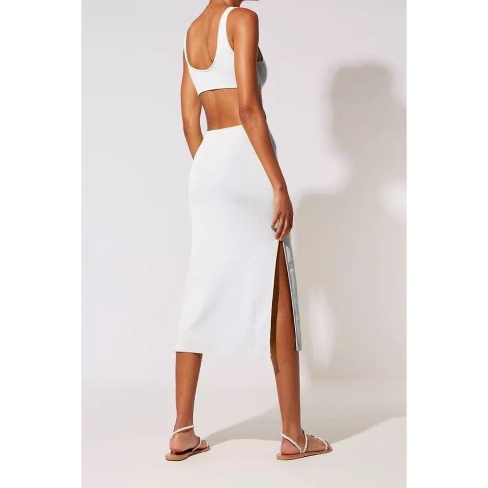 Solid & Striped The Bailey Dress Marshmallow White - Picture 3 of 3